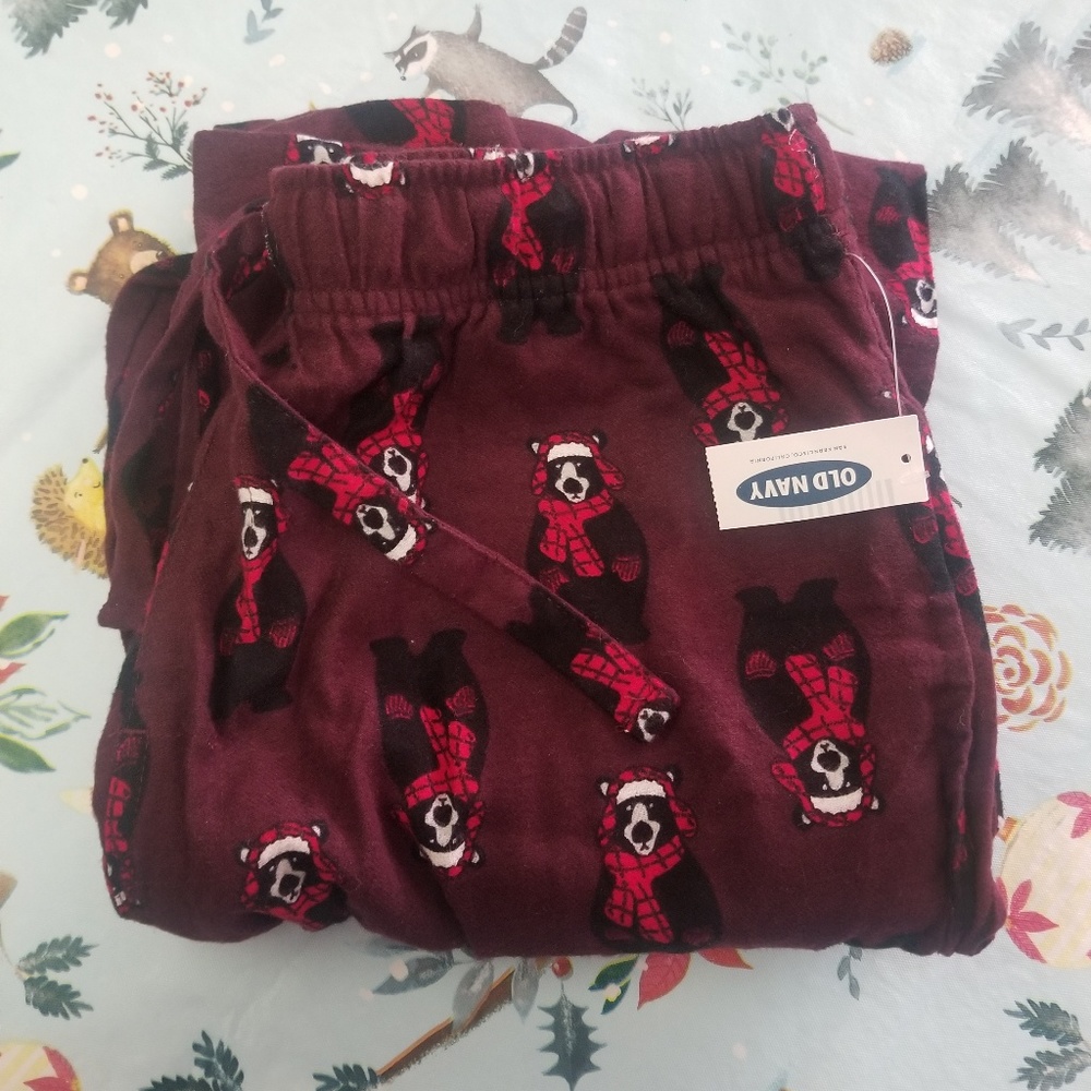 NWT Flannel PJ Red Bears - Old Navy / Small